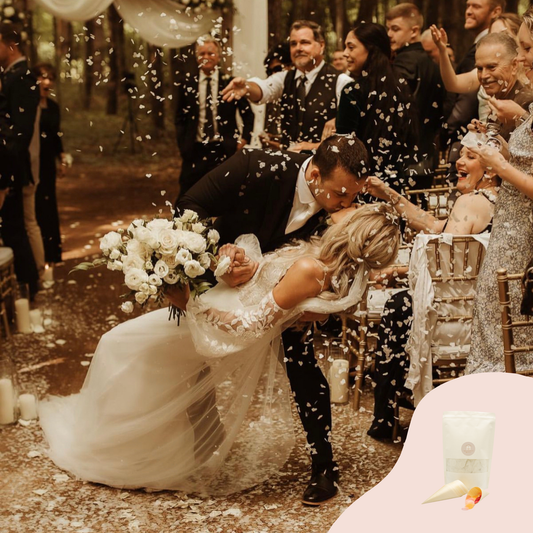 Heart Confetti Kit with Natural Wood Cones