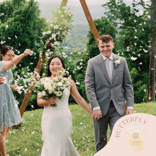White Butterfly Shaped Biodegradable Confetti  (Confetti Only)