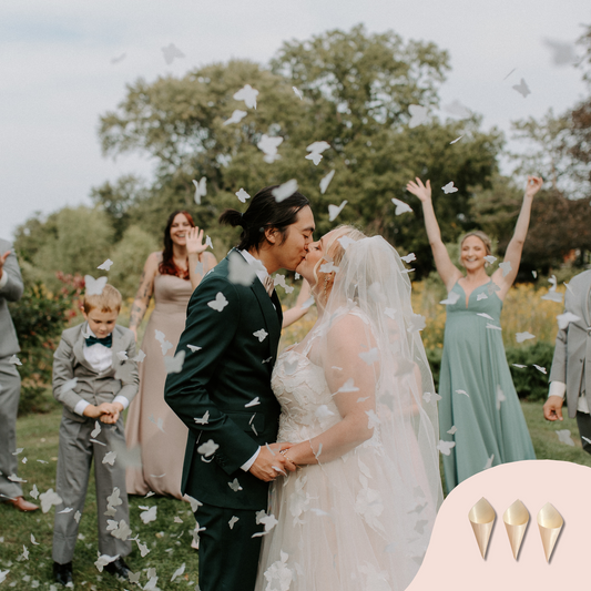 Butterfly Confetti Kit with Natural Wood Cones